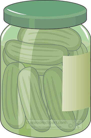 jar of whole pickles clipart