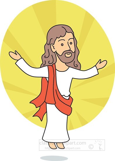 jesus with open arms clip art