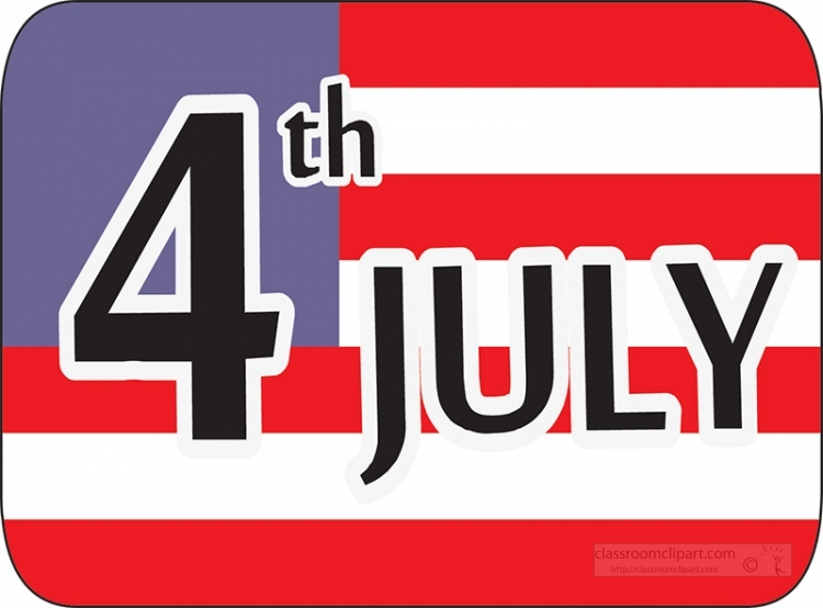 july 4 label clipart