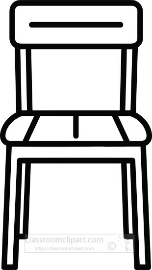 kitchen chair black outline clip art