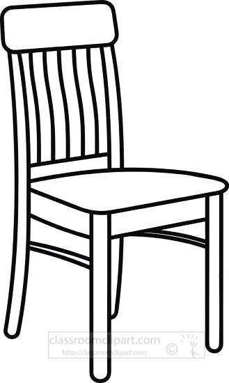 Home Ouline Clipart-kitchen chair black outline clip art