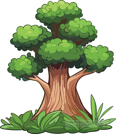 large green tree growing in plants