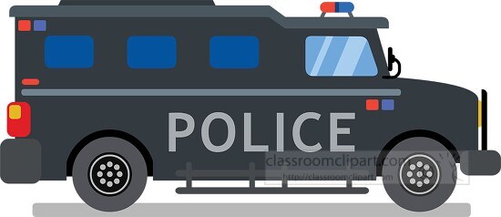 large police mobile command center van clipart