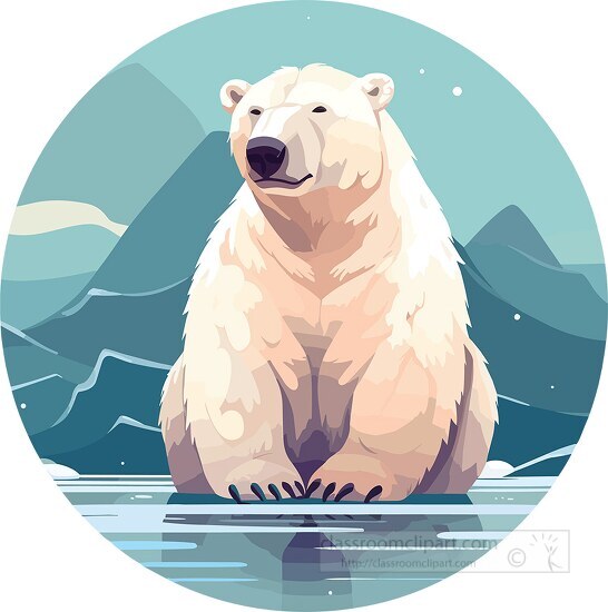 large powerful polar bear marine mammal