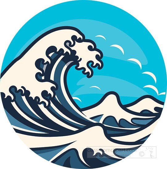 large tsunami wave clip art