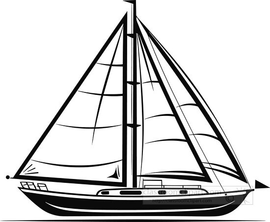 large-sailboat-black-outline