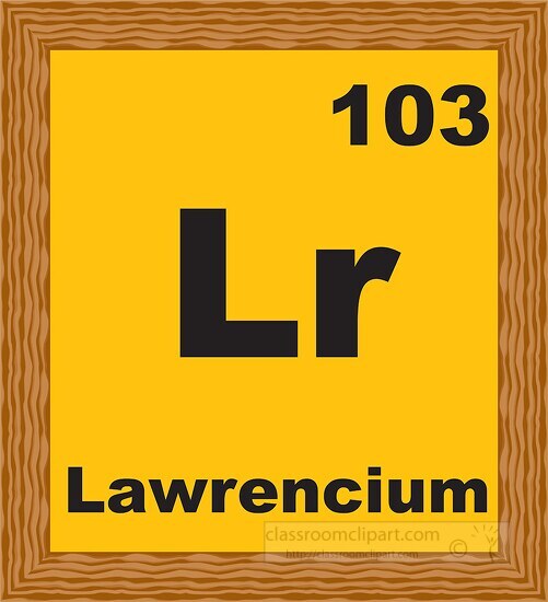 lawrencium periodic chart clipart