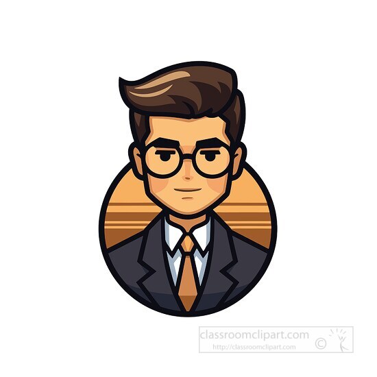 lawyer icon style clip art