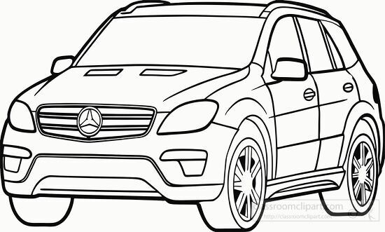 line drawing of a Mercedes-Benz M-Class