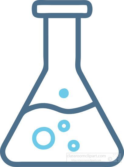 Line drawing of a science lab beaker