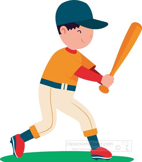 little league baseball hitter to swing bat at a pitched ball