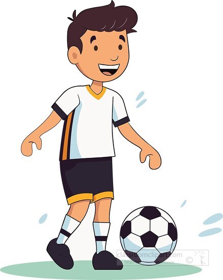 llustration of a young athlete enjoying a game of soccer