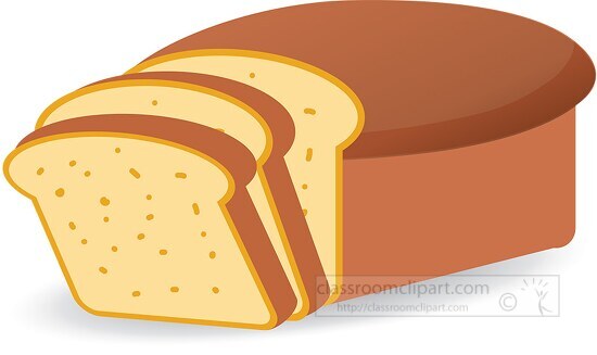 Bread Clipart-loaf of bread with slices clip art