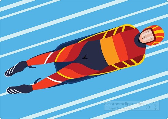luge winter sports clipart