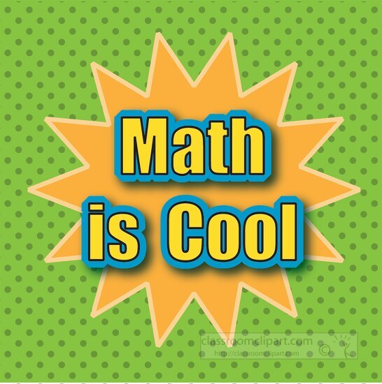 math is cool design clipart