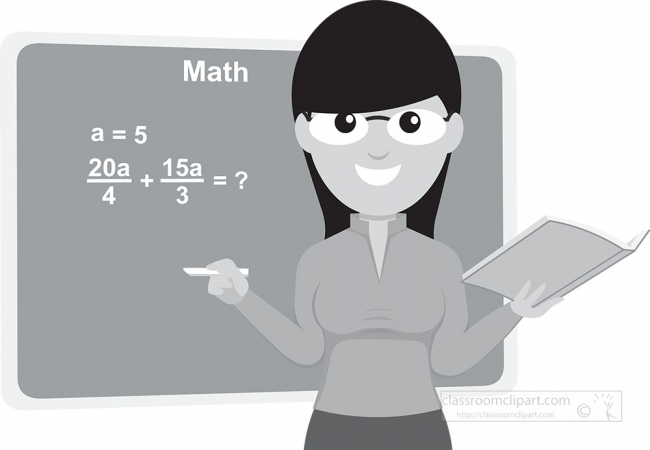 teacher teaching math clipart