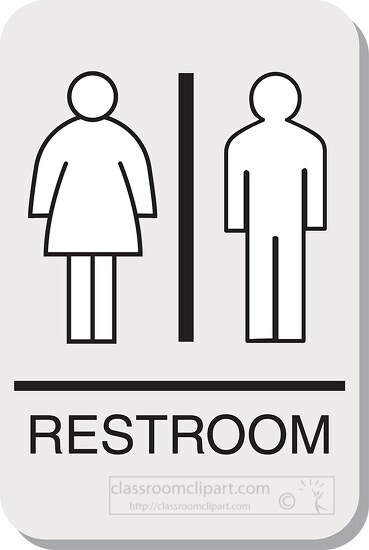 men and womans restoom sign