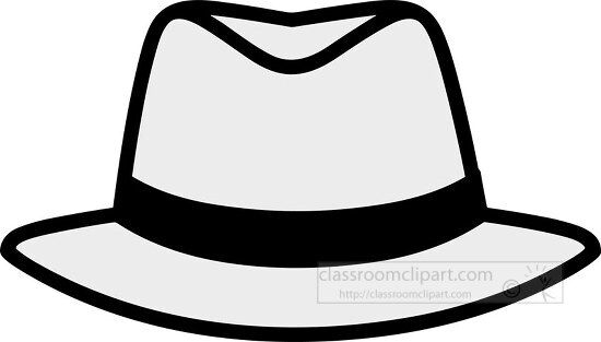 hat clip art black and white