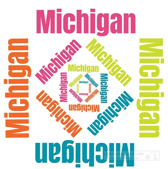 Michigan text design logo