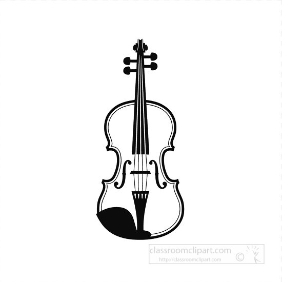 minimalist violin outline