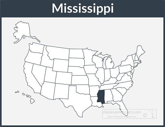 mississippi state outline