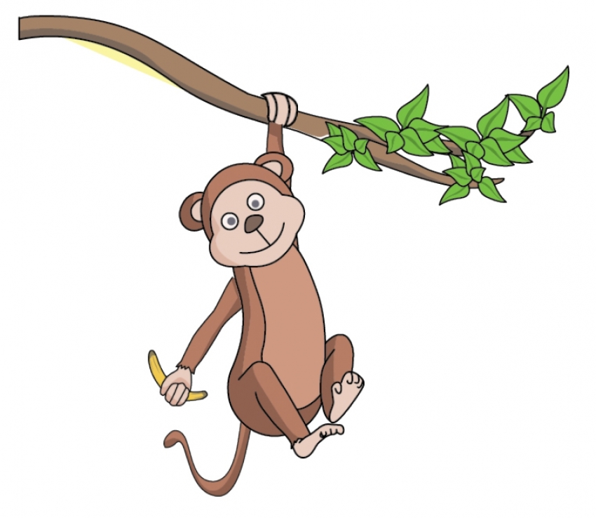 monkey in a tree cartoon