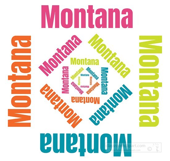 Montana text design logo