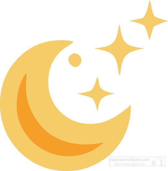 moon with stars weather icon