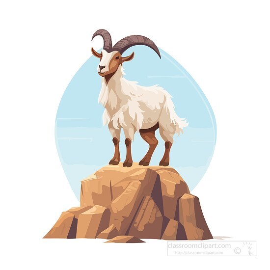 mountain goat standing on rugged mountain terrain