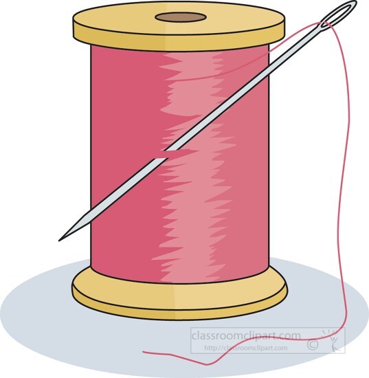 Home and Household Clipart-needle and thread clipart