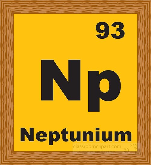 neptunium periodic chart clipart