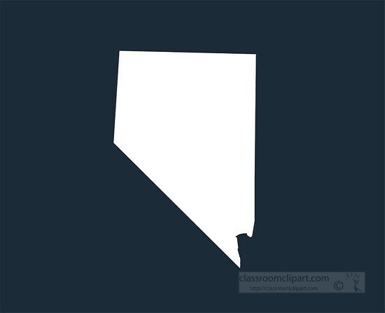 nevada state map silhouette style clipart