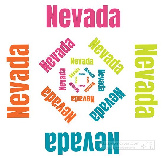Nevada text design logo