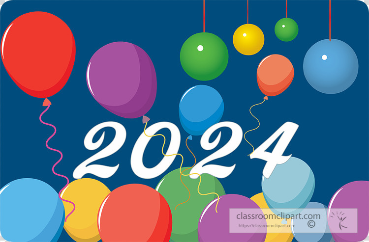 new year 2024 coundown new year clipart