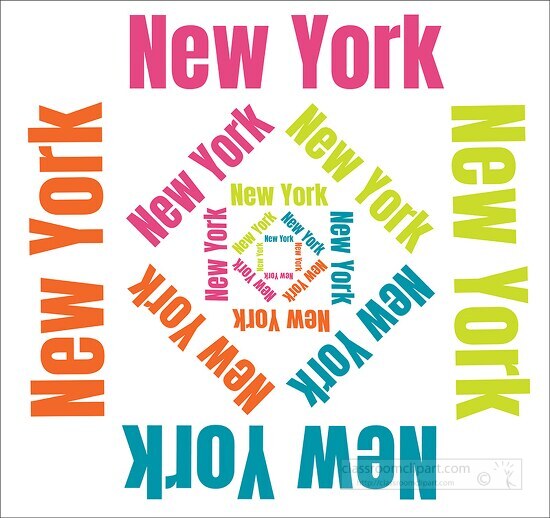 New York text design logo