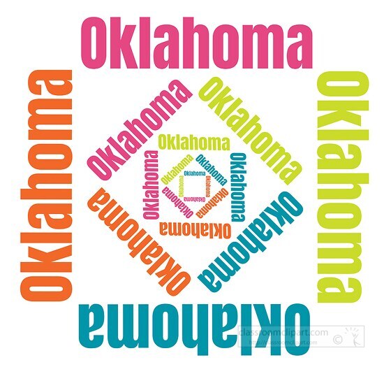 Oklahoma text design logo