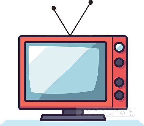 old tv style with rabbit ears antenae