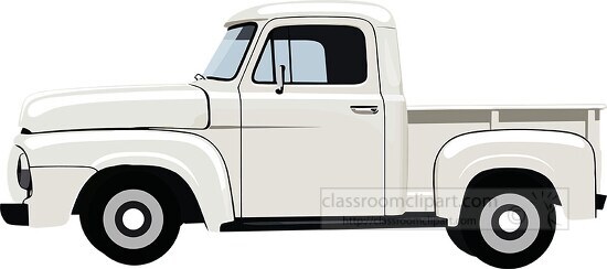 old white ford truck side view