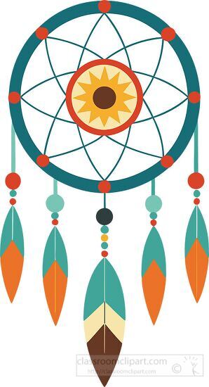 olorful dreamcatcher vector with geometric patterns and feathers