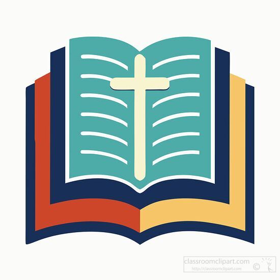 open bible on a white background