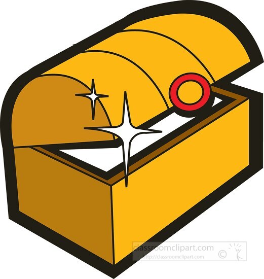 Objects Clipart-opened treasure chest clipart