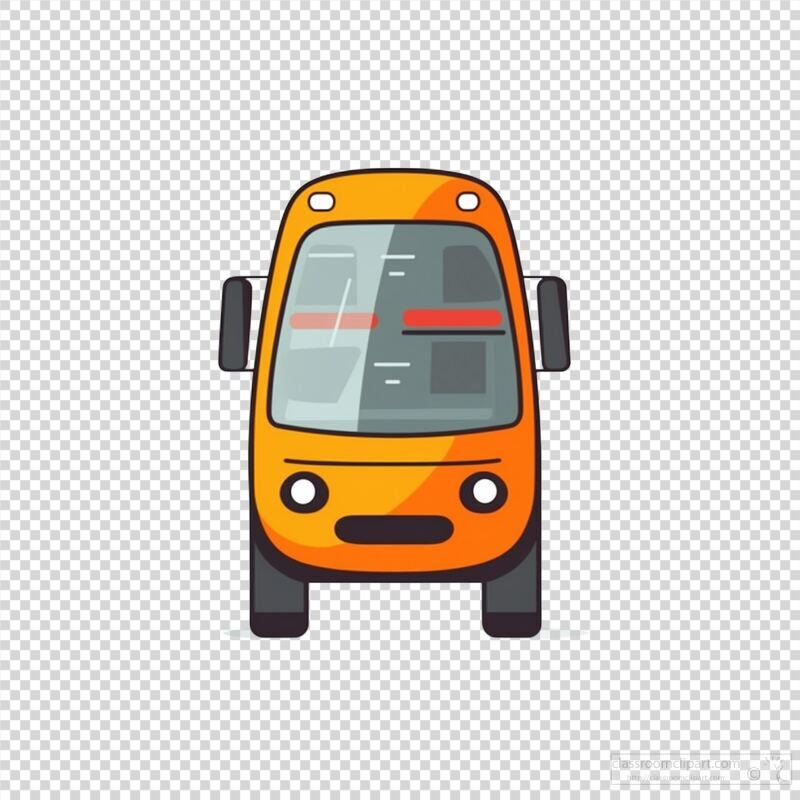 Transparent PNG-Orange Bus Graphic for Transport Themes