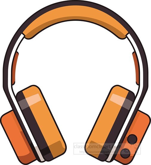 over the ear headphones clip art
