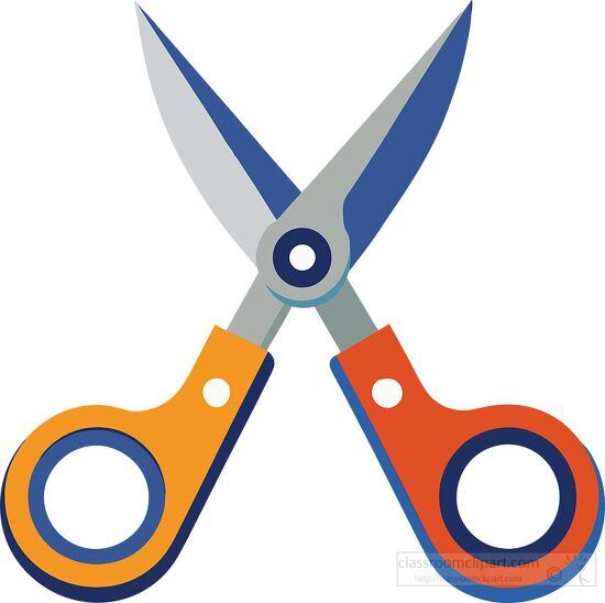 pair of colorful scissors for school use clip art