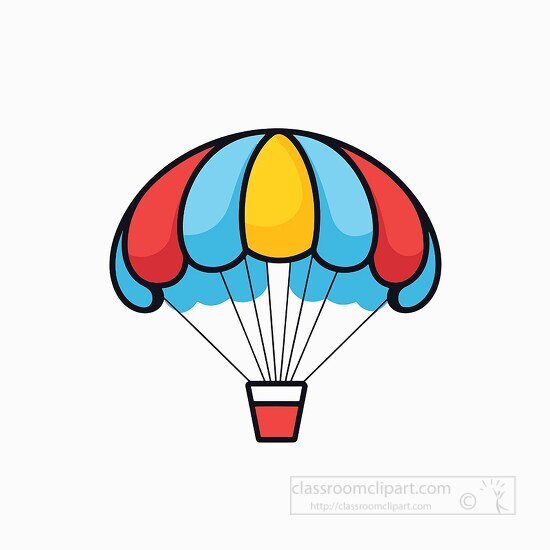 parachute icon style clip art
