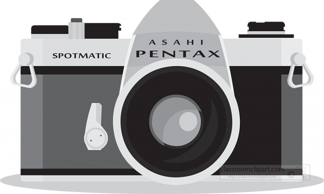 pentax analog camera camera gray color clipart