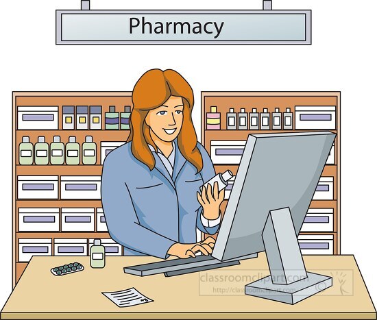 pharmacy and pharmacist clipart