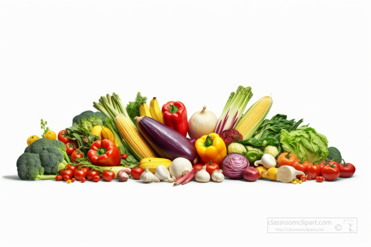  variety of vegetables on a white background