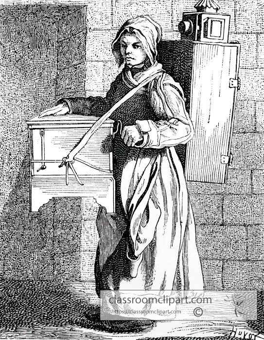 18th century organ player in france