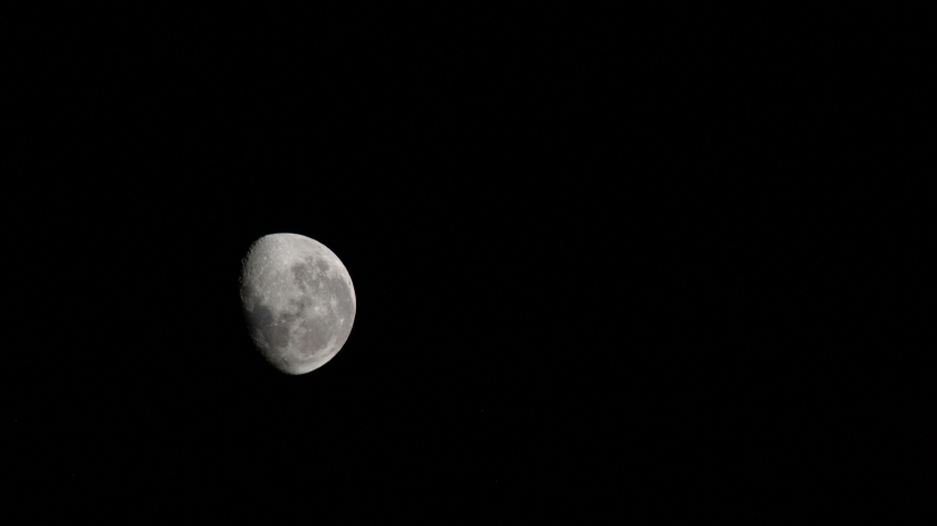 a waning gibbous moon